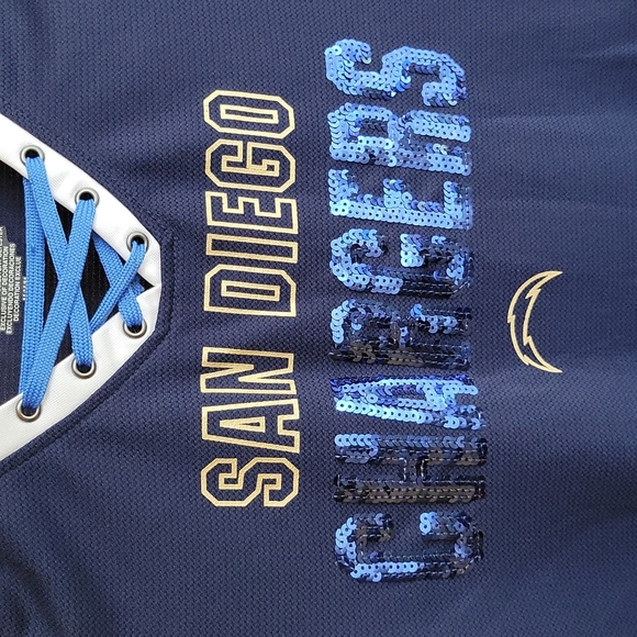 NFL APPAREL SAN DIEGO CHARGERS LADIES JERSEY MEDIUM T-SHIRT - Picture 5 of 7